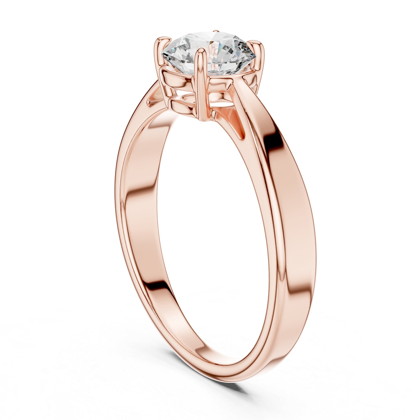 Round Lab-Grown Diamond Ring in 14K White Gold for Women | PureCarat