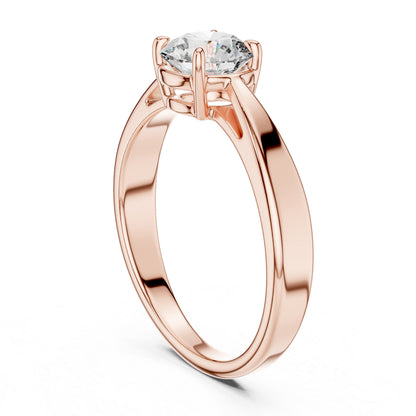 Round Lab-Grown Diamond Ring in 14K White Gold for Women | PureCarat