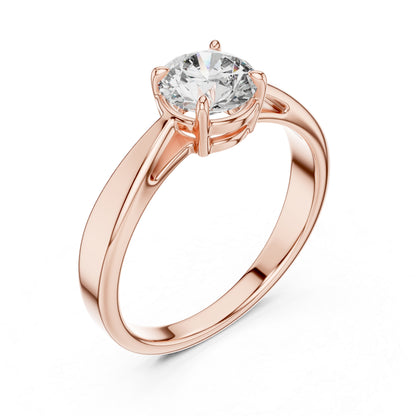 Round Lab-Grown Diamond Ring in 14K White Gold for Women | PureCarat