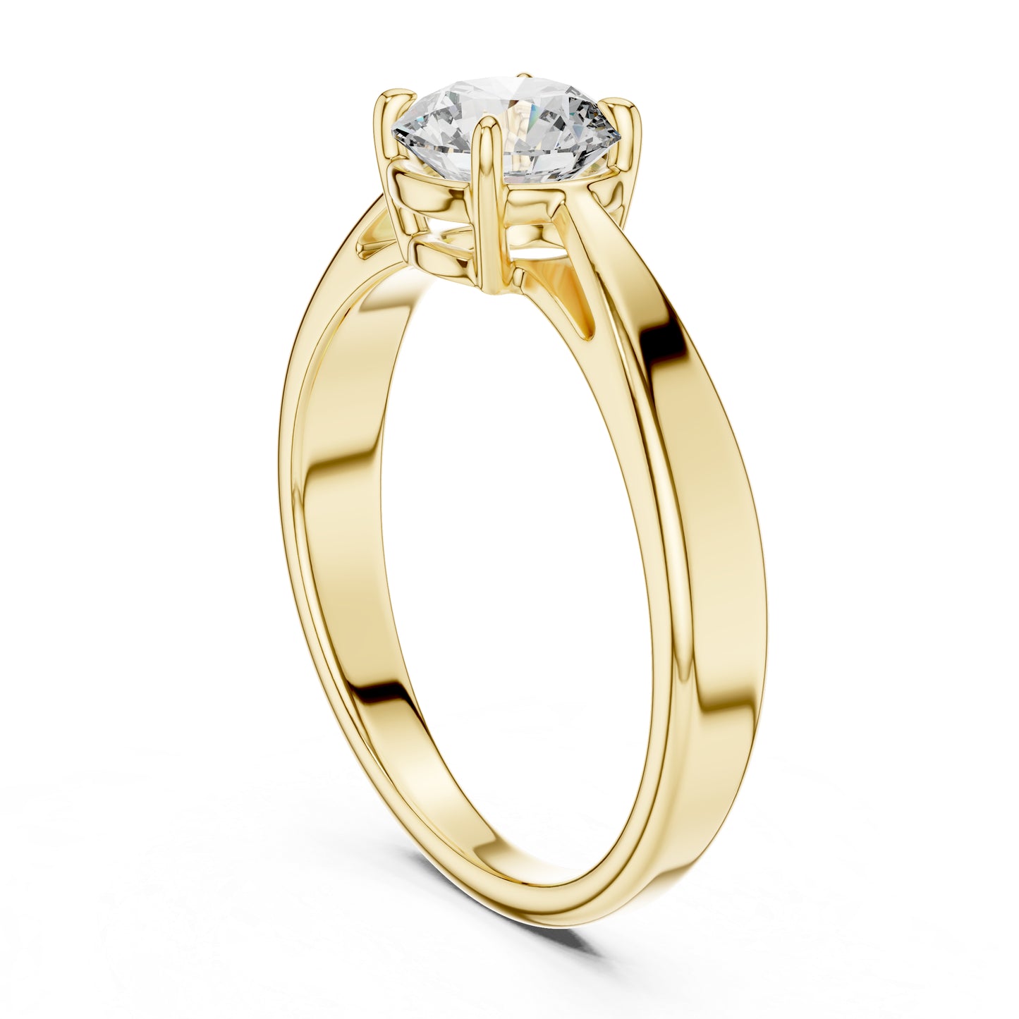 Round Lab-Grown Diamond Ring in 14K White Gold for Women | PureCarat