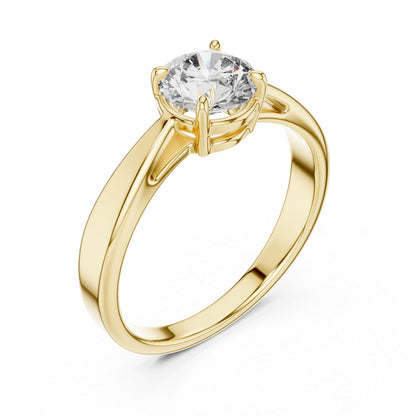 Round Lab-Grown Diamond Ring in 14K White Gold for Women | PureCarat