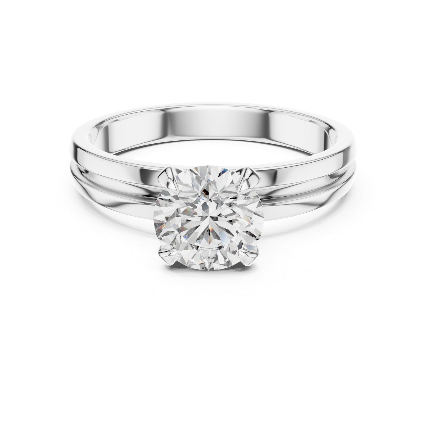 18K Rose Gold Round Lab-Grown Diamond Ring for Women | PureCarat