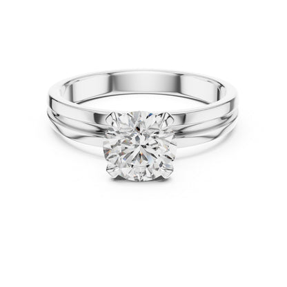 18K Rose Gold Round Lab-Grown Diamond Ring for Women | PureCarat