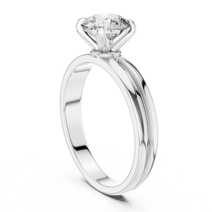18K Rose Gold Round Lab-Grown Diamond Ring for Women | PureCarat