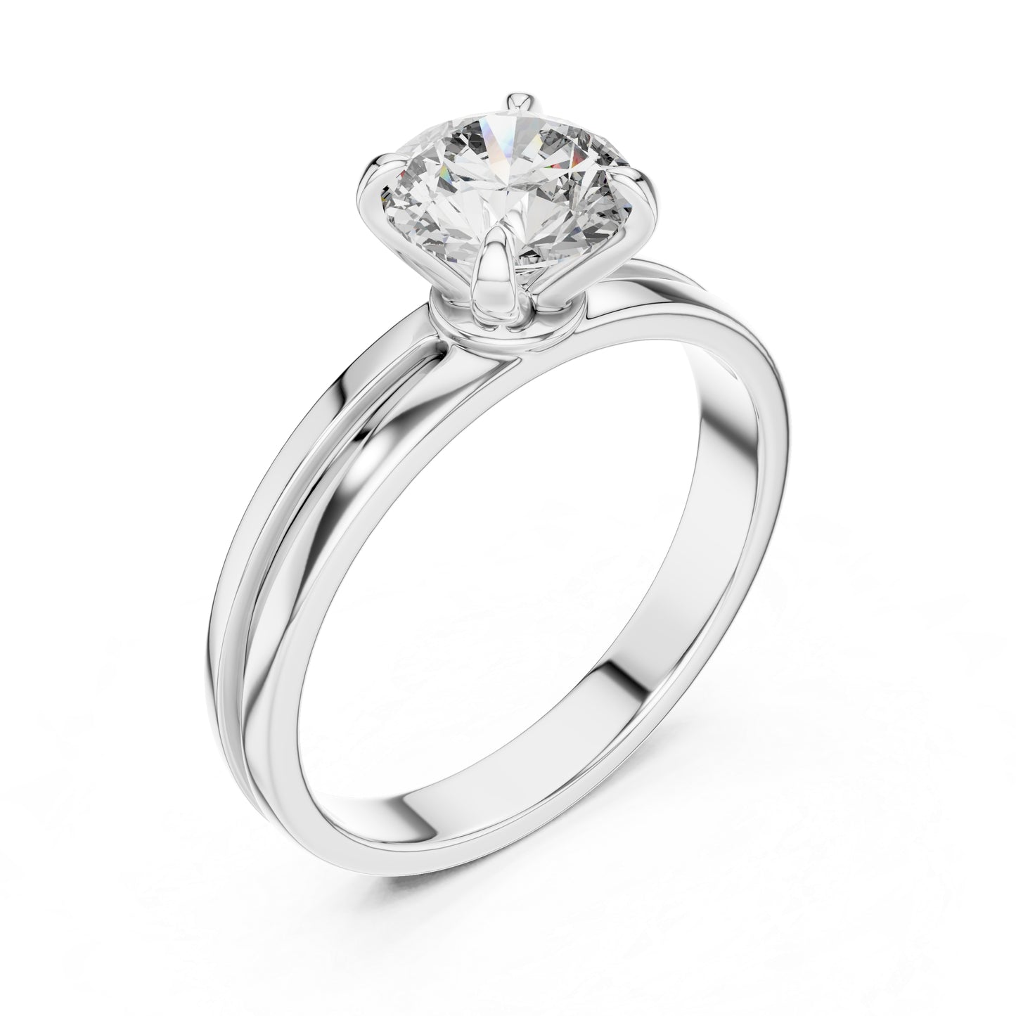 18K Rose Gold Round Lab-Grown Diamond Ring for Women | PureCarat