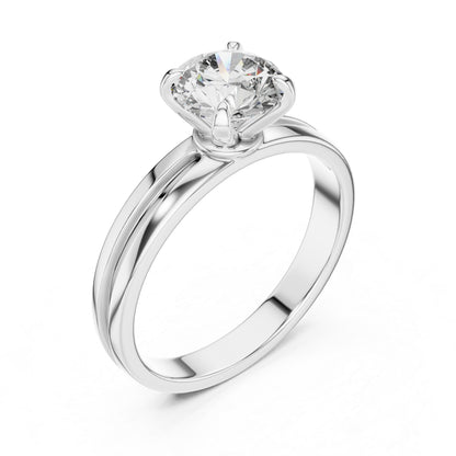 18K Rose Gold Round Lab-Grown Diamond Ring for Women | PureCarat