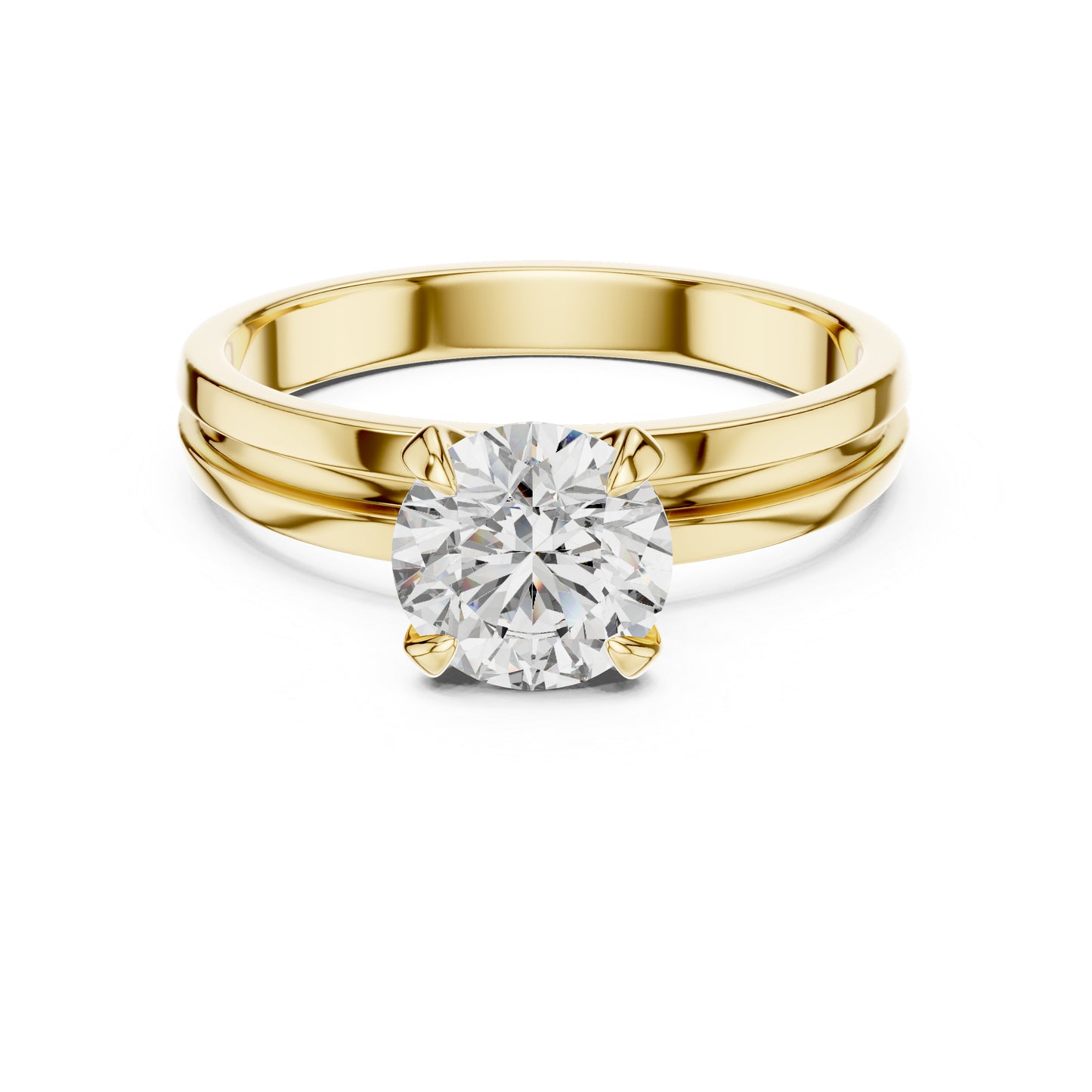 18K Rose Gold Round Lab-Grown Diamond Ring for Women | PureCarat