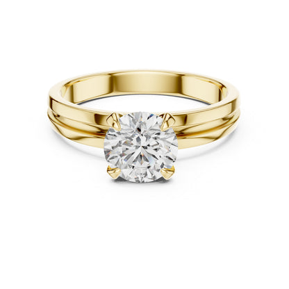 18K Rose Gold Round Lab-Grown Diamond Ring for Women | PureCarat