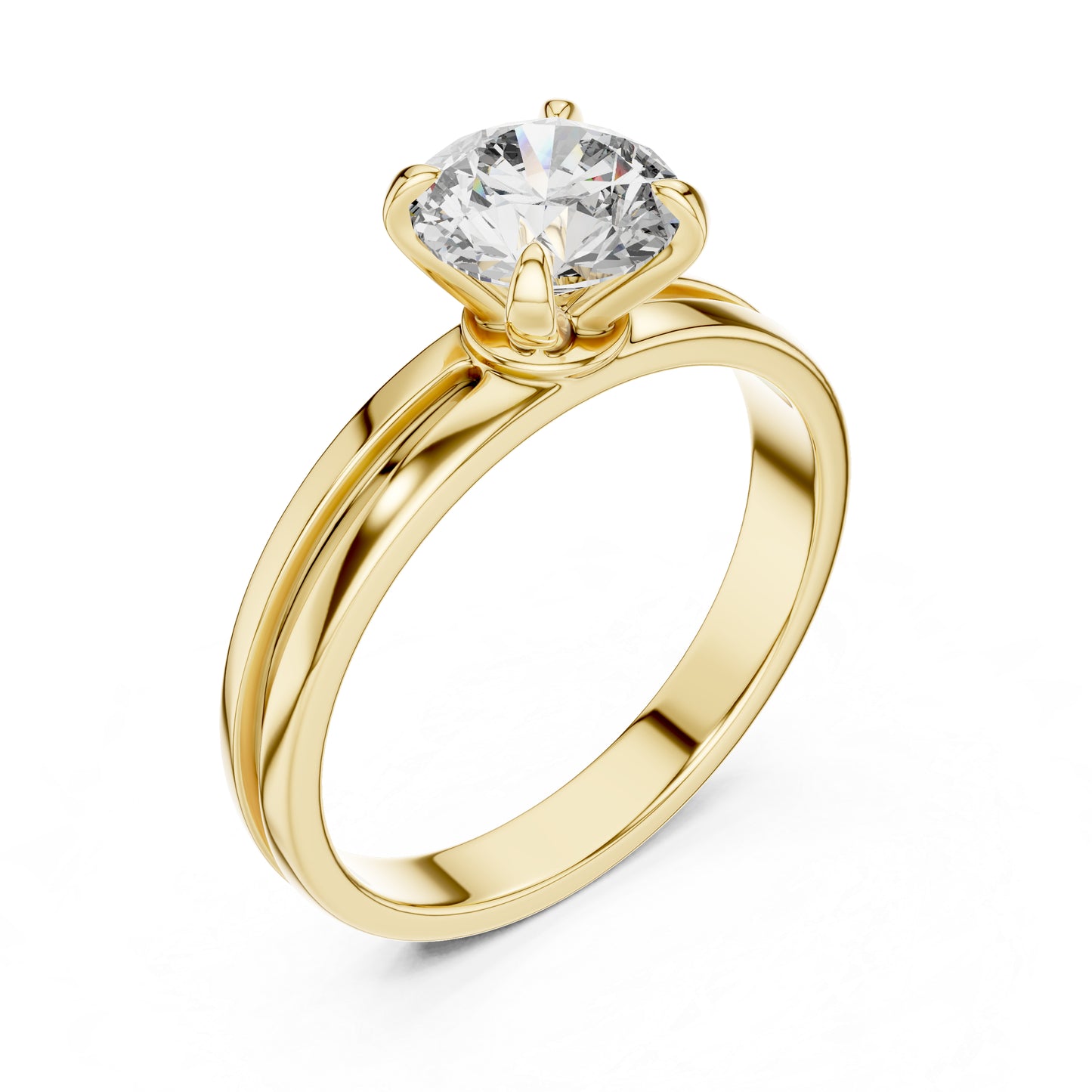 18K Rose Gold Round Lab-Grown Diamond Ring for Women | PureCarat