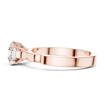 Round Lab-Grown Diamond Solitaire Ring in 14K White Gold | PureCarat