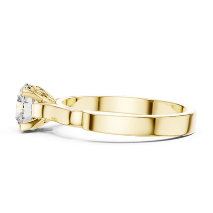 Round Lab-Grown Diamond Solitaire Ring in 14K White Gold | PureCarat