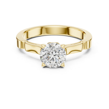 Round Lab-Grown Diamond Solitaire Ring in 14K White Gold | PureCarat