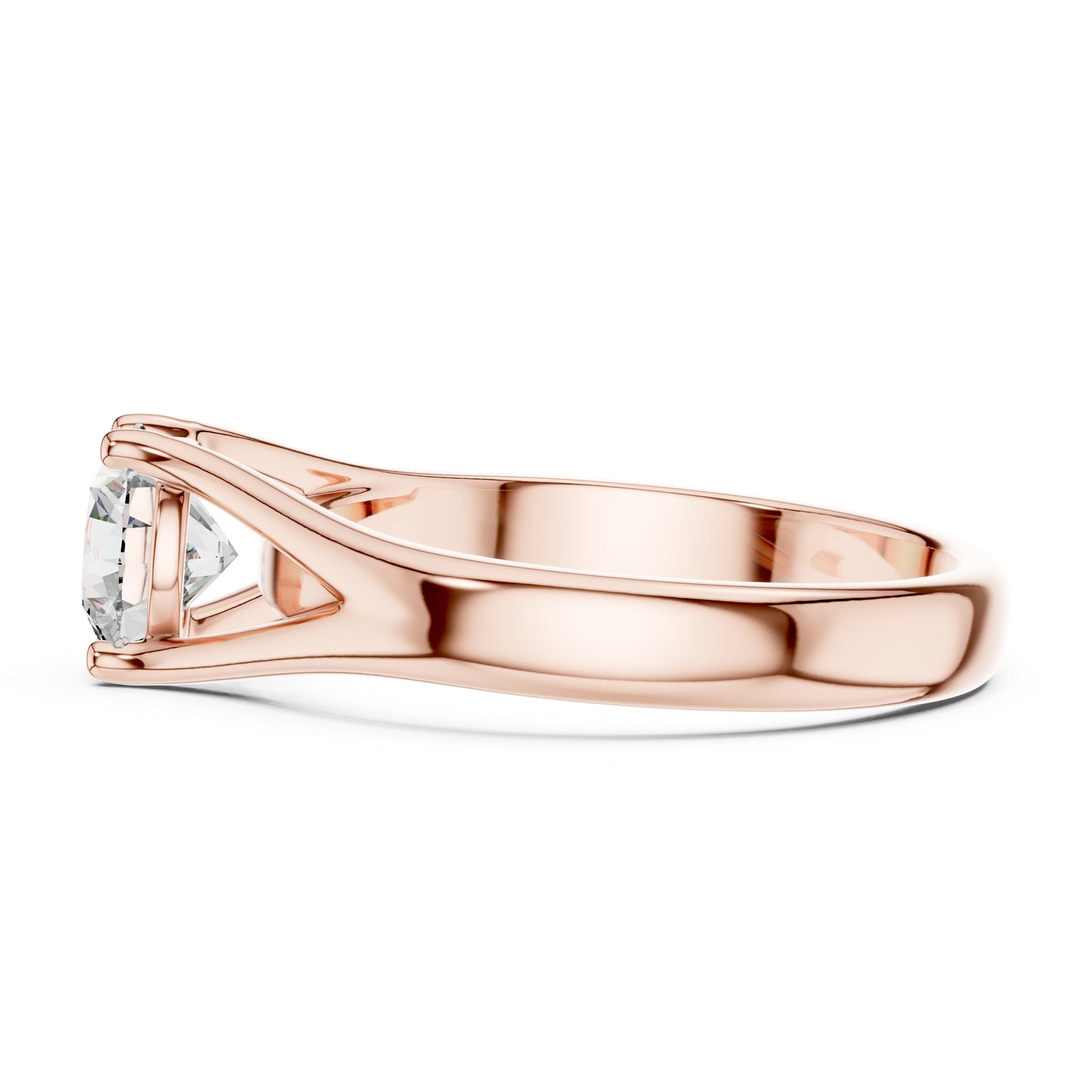 PureCarat 18K Yellow Gold Round Lab-Grown Diamond Women’s Ring