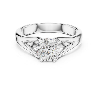 PureCarat 18K Yellow Gold Round Lab-Grown Diamond Women’s Ring