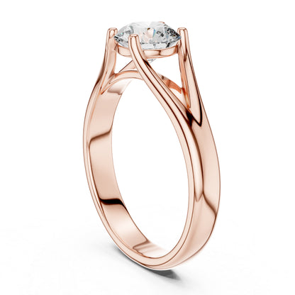 PureCarat 18K Yellow Gold Round Lab-Grown Diamond Women’s Ring