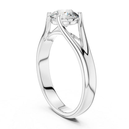 PureCarat 18K Yellow Gold Round Lab-Grown Diamond Women’s Ring