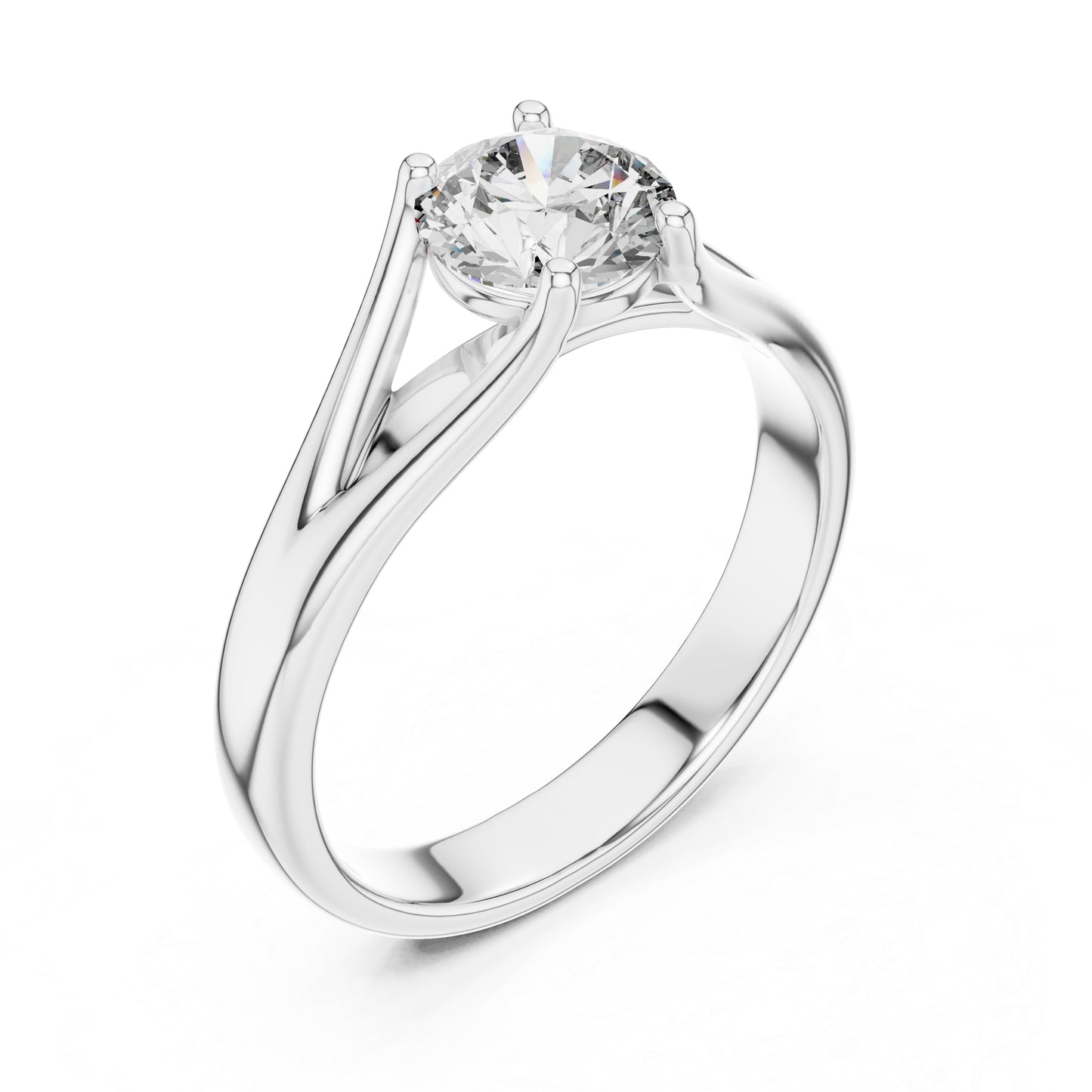 PureCarat 18K Yellow Gold Round Lab-Grown Diamond Women’s Ring