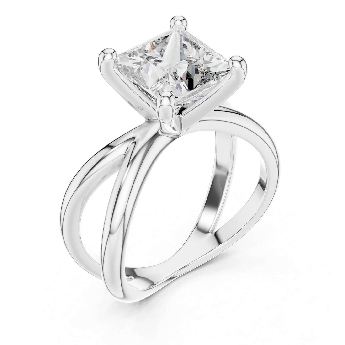 14K Rose Gold Princess Lab-Grown Diamond Ring for Women - Party Wear - Pure Carat