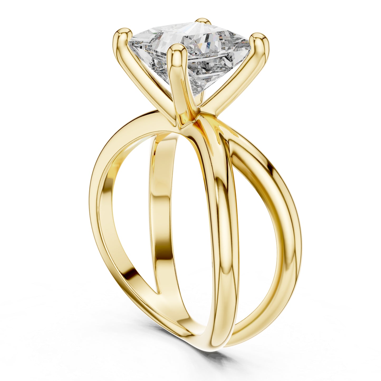 14K Rose Gold Princess Lab-Grown Diamond Ring for Women - Party Wear - Pure Carat