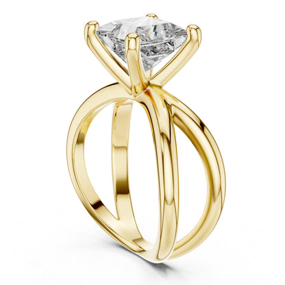 14K Rose Gold Princess Lab-Grown Diamond Ring for Women - Party Wear - Pure Carat