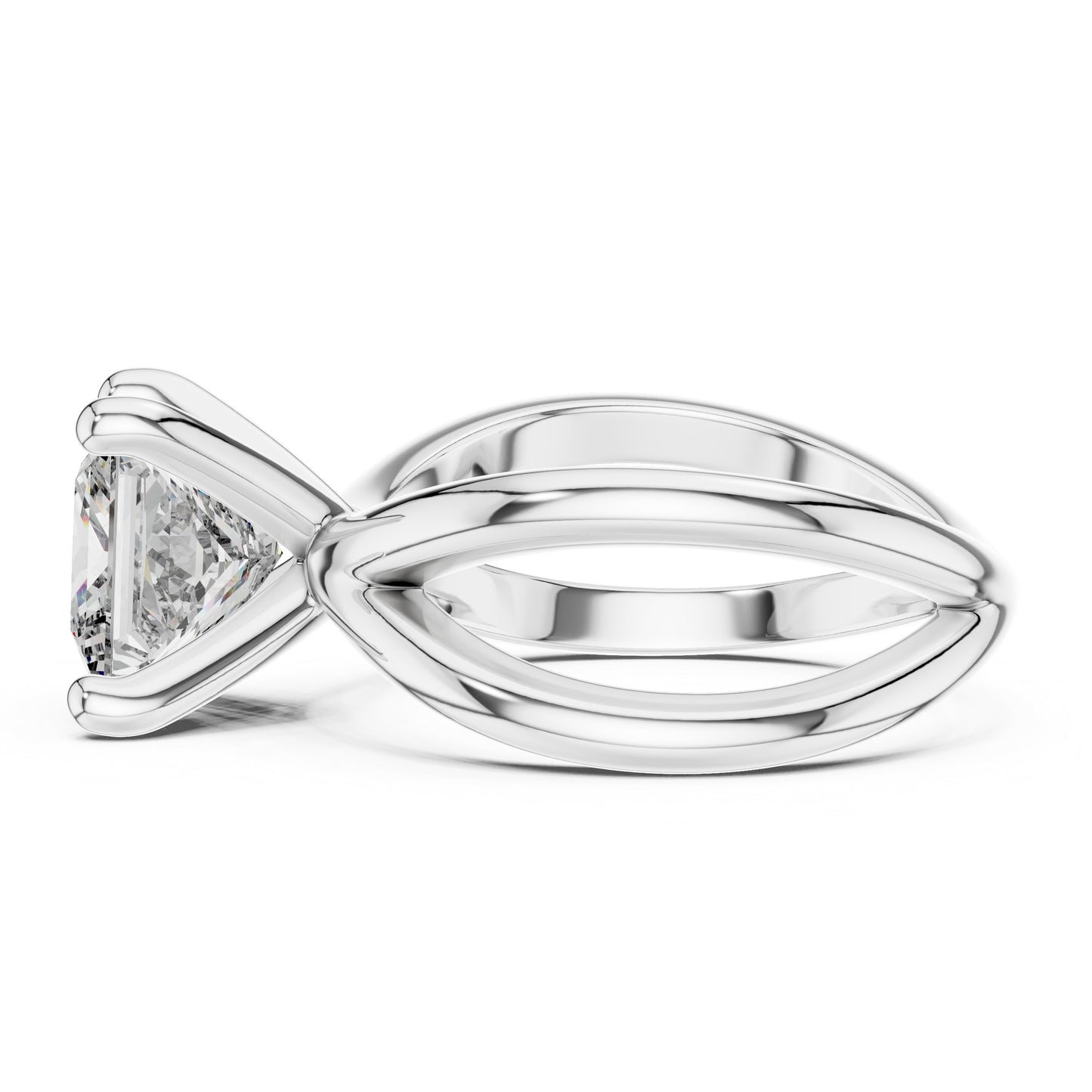 14K Rose Gold Princess Lab-Grown Diamond Ring for Women - Party Wear - Pure Carat