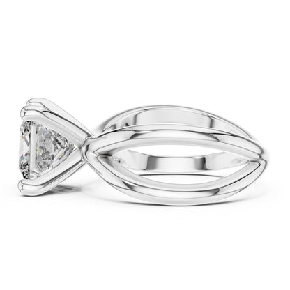 14K Rose Gold Princess Lab-Grown Diamond Ring for Women - Party Wear - Pure Carat