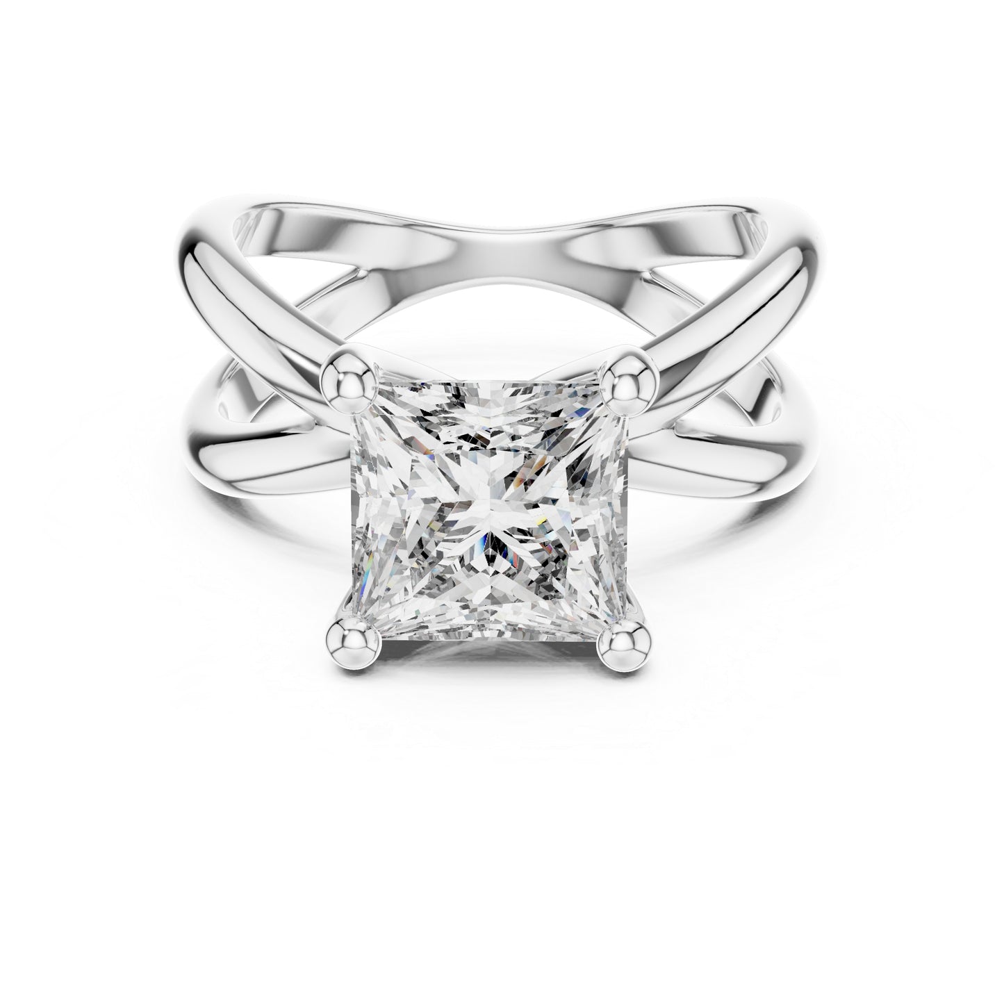 14K Rose Gold Princess Lab-Grown Diamond Ring for Women - Party Wear - Pure Carat