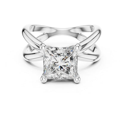 14K Rose Gold Princess Lab-Grown Diamond Ring for Women - Party Wear - Pure Carat
