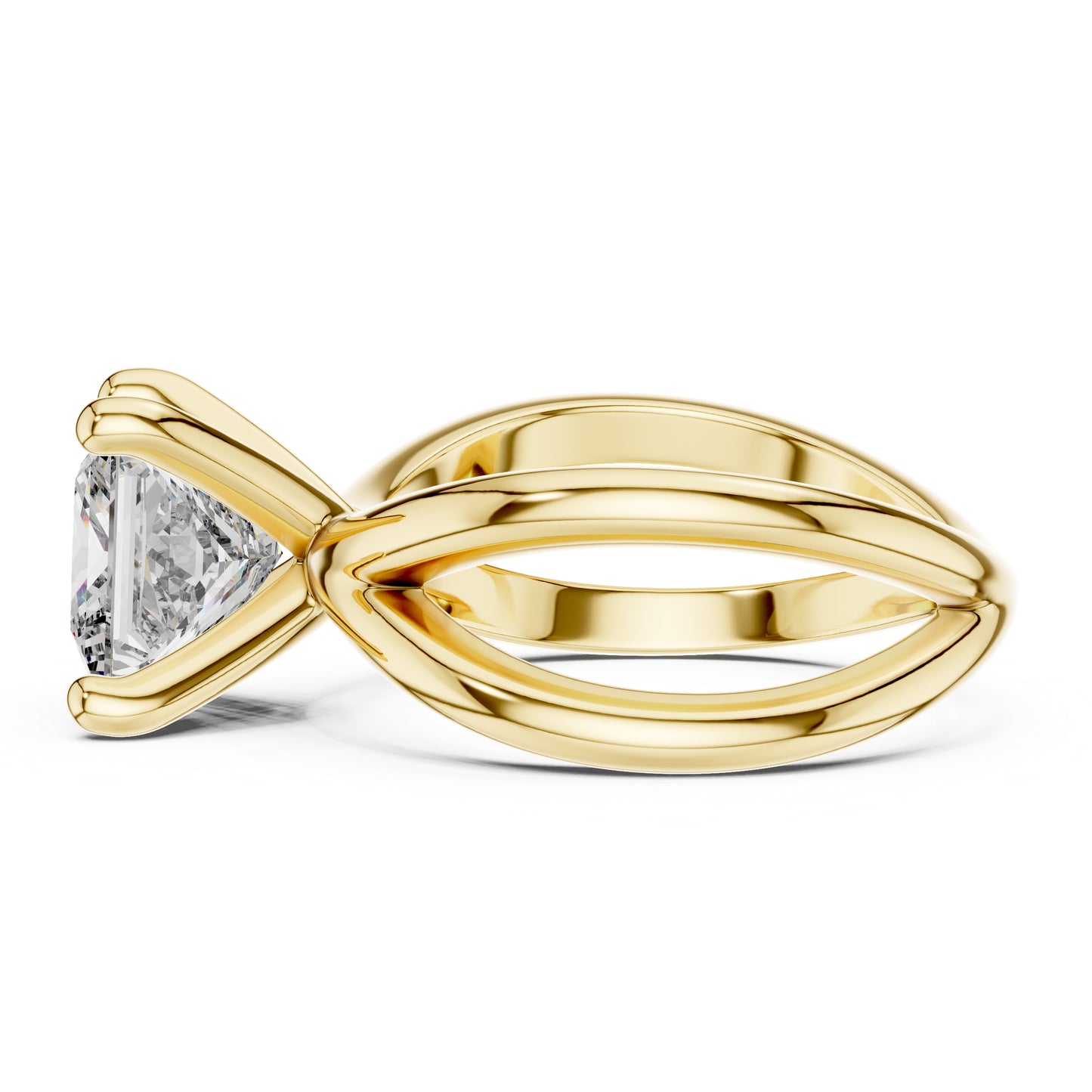 14K Rose Gold Princess Lab-Grown Diamond Ring for Women - Party Wear - Pure Carat