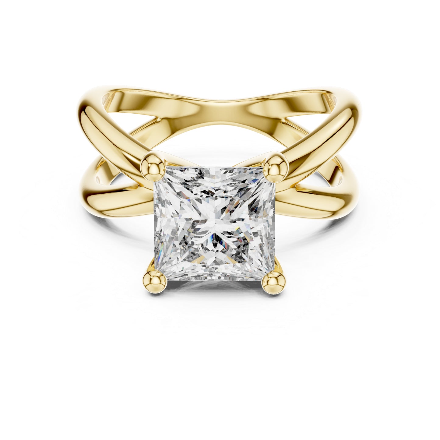 14K Rose Gold Princess Lab-Grown Diamond Ring for Women - Party Wear - Pure Carat