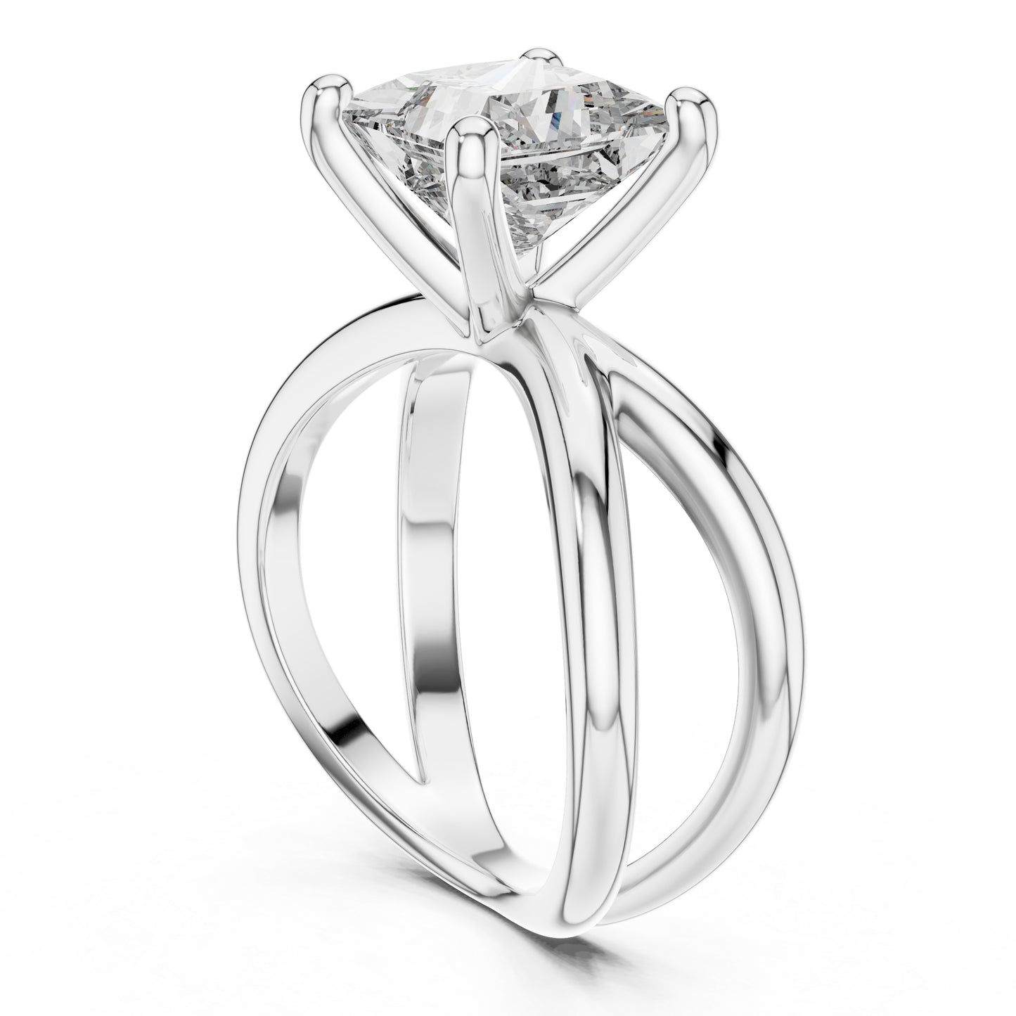 14K Rose Gold Princess Lab-Grown Diamond Ring for Women - Party Wear - Pure Carat