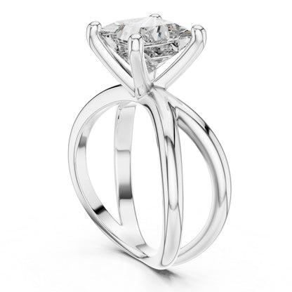 14K Rose Gold Princess Lab-Grown Diamond Ring for Women - Party Wear - Pure Carat
