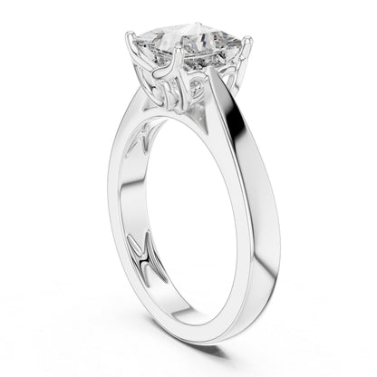 Princess Cut Lab-Grown Diamond Bridal Ring in 14K Yellow Gold - Pure Carat