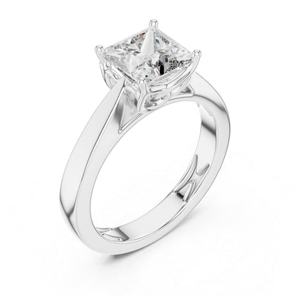 Princess Cut Lab-Grown Diamond Bridal Ring in 14K Yellow Gold - Pure Carat