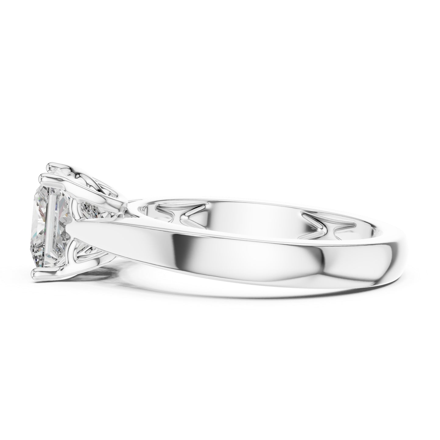 Princess Cut Lab-Grown Diamond Bridal Ring in 14K Yellow Gold - Pure Carat