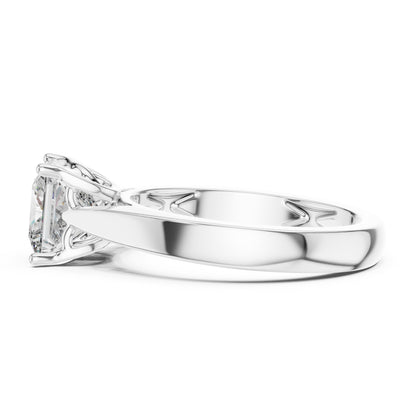 Princess Cut Lab-Grown Diamond Bridal Ring in 14K Yellow Gold - Pure Carat
