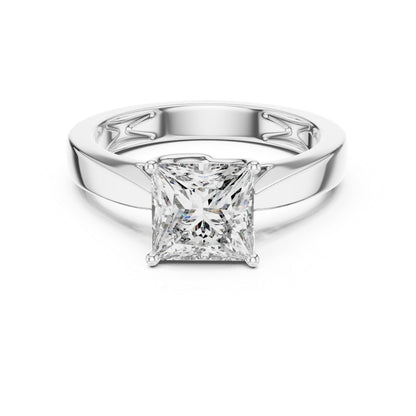 Princess Cut Lab-Grown Diamond Bridal Ring in 14K Yellow Gold - Pure Carat