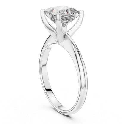 Women's Diamond Ring - Princess Cut Lab-Grown Stone in 18K Rose Gold - Pure Carat