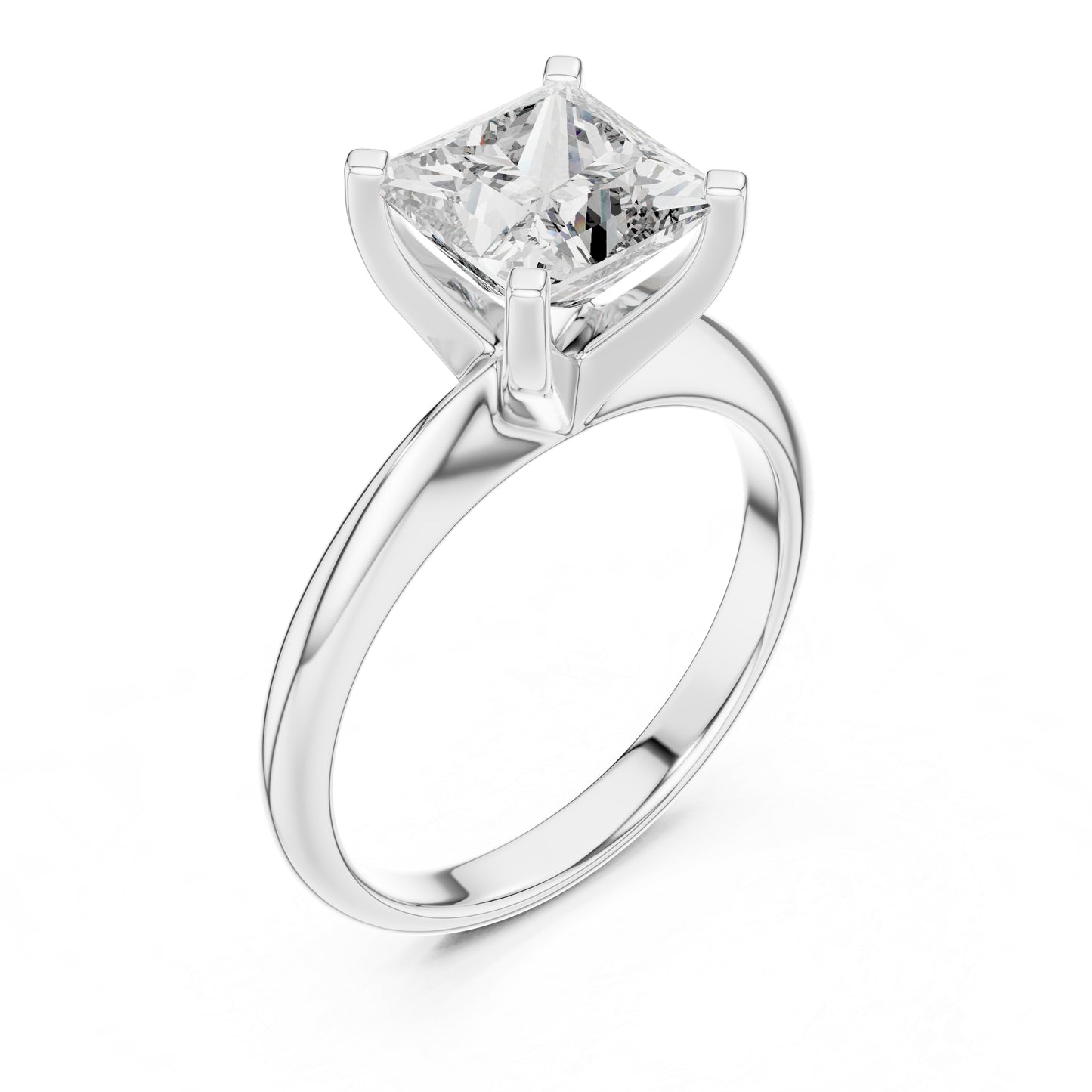 Women's Diamond Ring - Princess Cut Lab-Grown Stone in 18K Rose Gold - Pure Carat