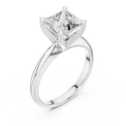 Women's Diamond Ring - Princess Cut Lab-Grown Stone in 18K Rose Gold - Pure Carat