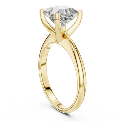 Women's Diamond Ring - Princess Cut Lab-Grown Stone in 18K Rose Gold - Pure Carat