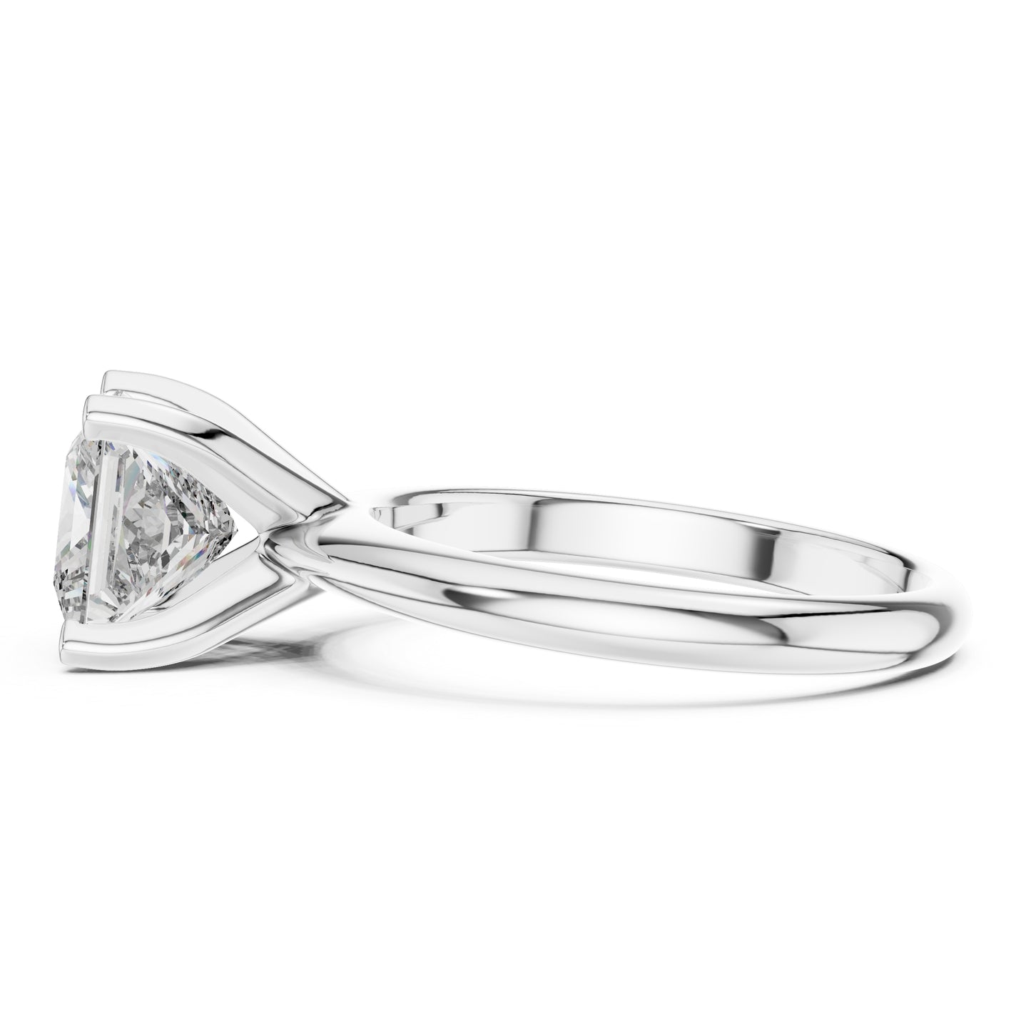 Women's Diamond Ring - Princess Cut Lab-Grown Stone in 18K Rose Gold - Pure Carat