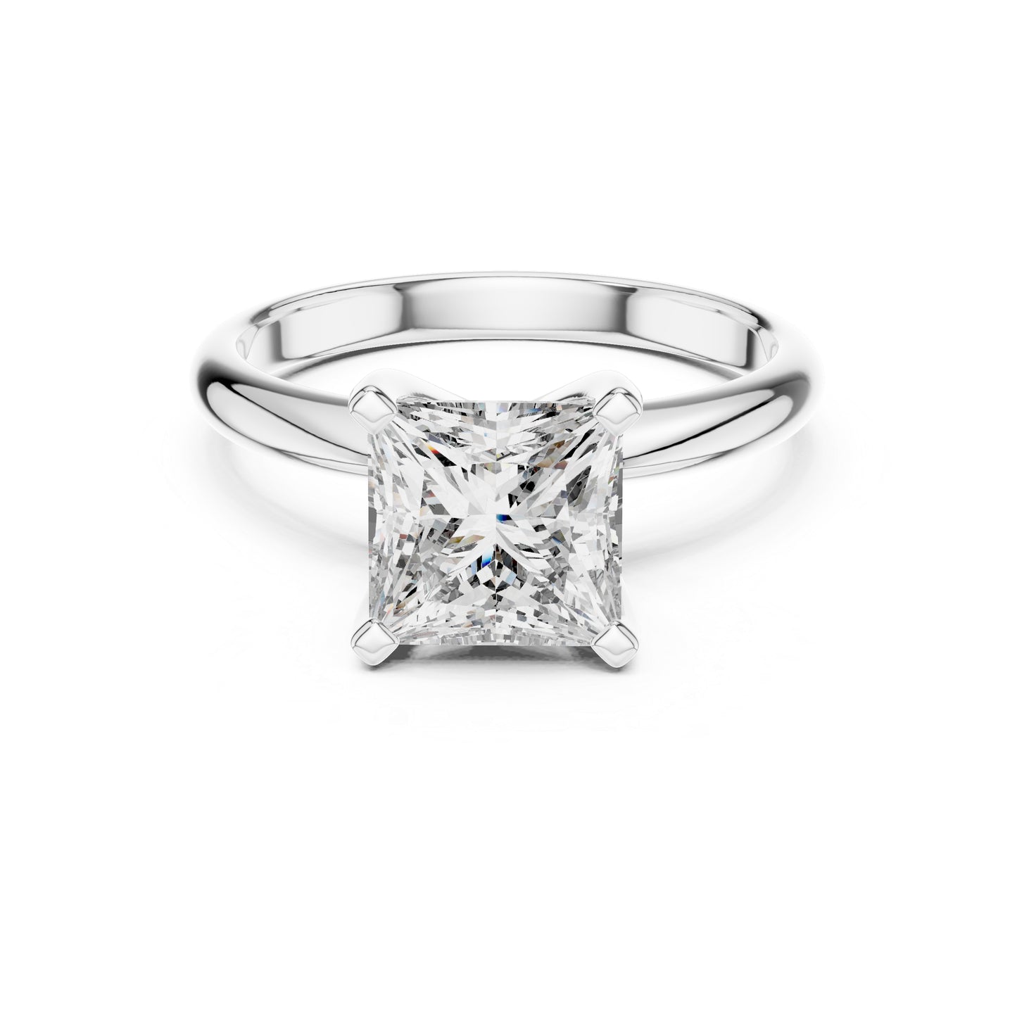 Women's Diamond Ring - Princess Cut Lab-Grown Stone in 18K Rose Gold - Pure Carat