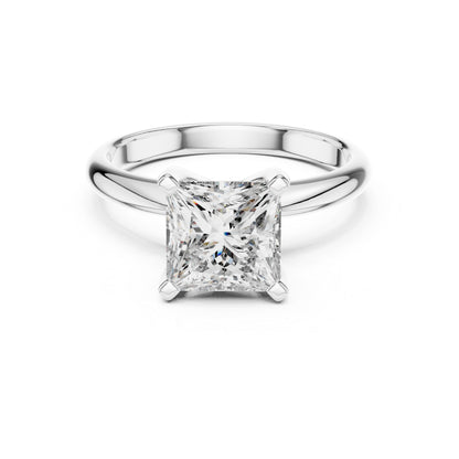 Women's Diamond Ring - Princess Cut Lab-Grown Stone in 18K Rose Gold - Pure Carat