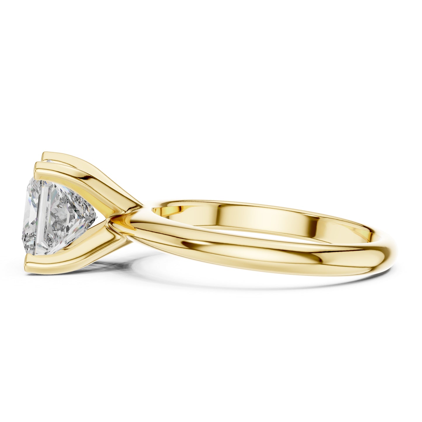 Women's Diamond Ring - Princess Cut Lab-Grown Stone in 18K Rose Gold - Pure Carat