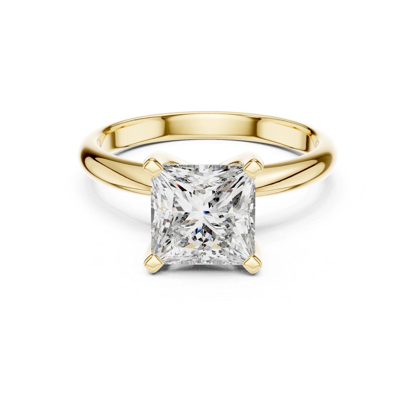 Women's Diamond Ring - Princess Cut Lab-Grown Stone in 18K Rose Gold - Pure Carat