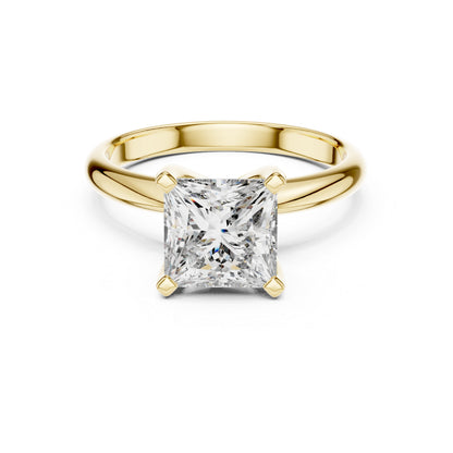 Women's Diamond Ring - Princess Cut Lab-Grown Stone in 18K Rose Gold - Pure Carat