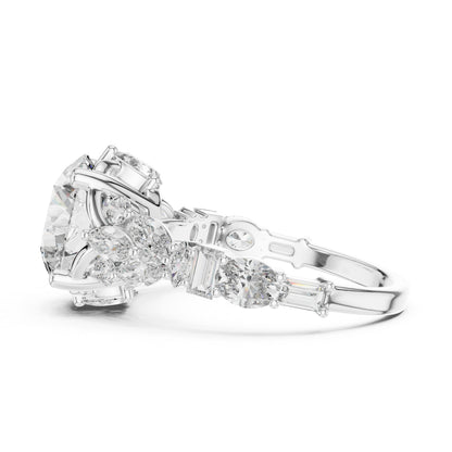 Women's Ring | Marquise, Oval & Round Lab-Grown Diamonds in 18K Yellow Gold – Pure Carat
