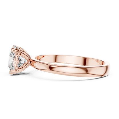 14K Rose Gold Round Lab-Grown Diamond Ring for Women | PureCarat