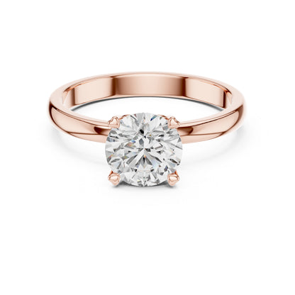 14K Rose Gold Round Lab-Grown Diamond Ring for Women | PureCarat